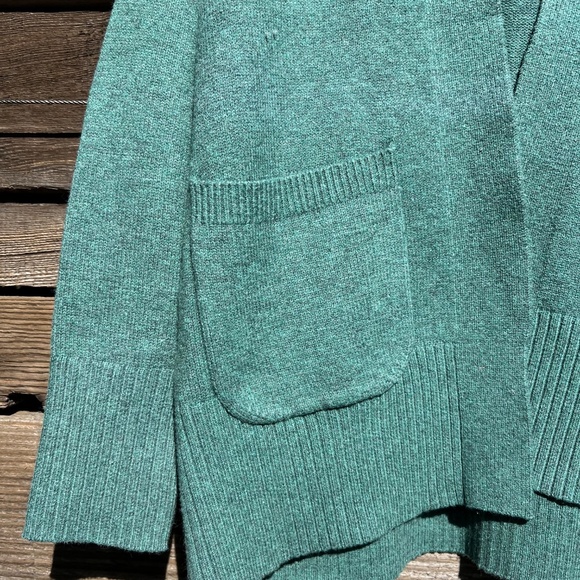 a new day - Teal heathered cardigan w/pockets - Size S - Picture 2 of 5